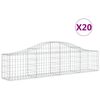 vidaXL Paniers &agrave; gabions arqu&eacute;s 20 pcs 200x30x40/60 cm Fer galvanis&eacute;