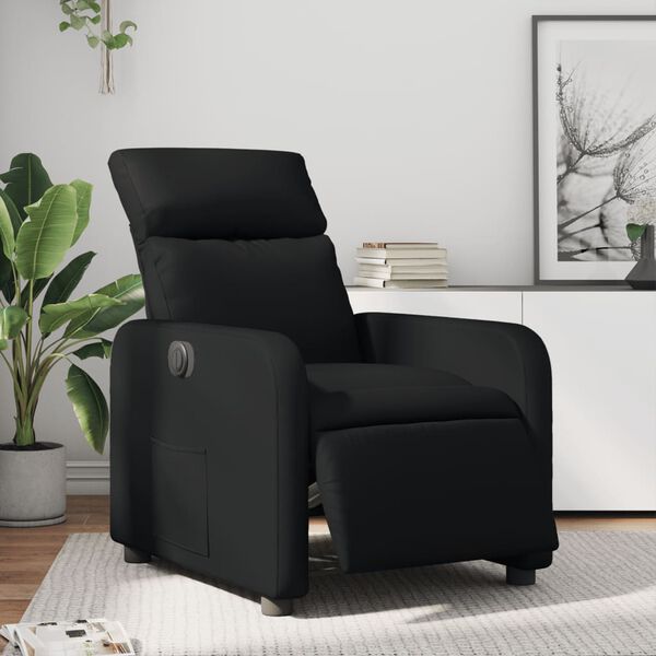 vidaXL Fauteuil inclinable &eacute;lectrique Noir Similicuir