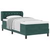 vidaXL Lit &agrave; ressorts avec t&ecirc;te de lit Vert fonc&eacute; 100 x 200 cm Velours