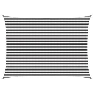 vidaXL Voile d'ombre Anthracite et blanc 5 x 6 m HDPE