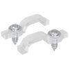 vidaXL Clips de bande LED 2 pcs Transparent 23,8 x 7,3 x 4,3 mm