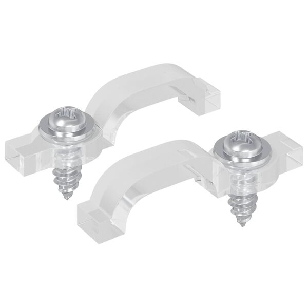 vidaXL Clips de bande LED 2 pcs Transparent 23,8 x 7,3 x 4,3 mm