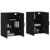 vidaXL Armoires murales 2 pcs noir 69,5x34x90 cm
