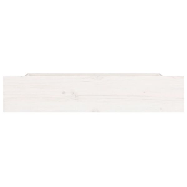vidaXL Tiroirs de lit 4 pcs Blanc Bois de pin massif