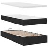 VidaXL Cadre de lit ottoman avec matelas noir 160x200 cm tissu