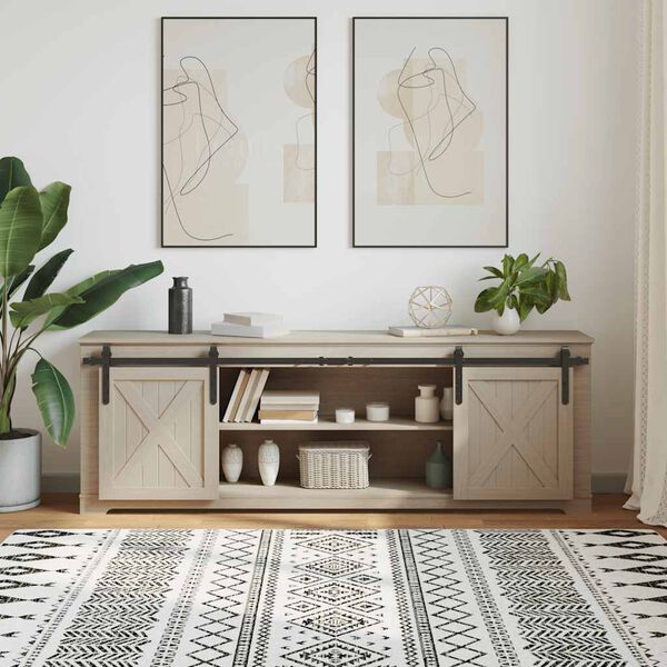 vidaXL Kit de porte d'armoire coulissante 183 cm acier au carbone