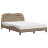 vidaXL Lit Viana avec matelas cappuccino 120x200 cm similicuir