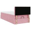 vidaXL Lit ottoman avec matelas et LED rose 80x200cm velours