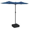vidaXL Parasol de jardin à double tête bleu azuré 316x145 cm