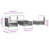 vidaXL Salon de jardin avec coussins 5 pcs anthracite acier