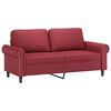 vidaXL Ensemble de canap&eacute;s 2 pcs et coussins rouge bordeaux similicuir