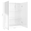vidaXL Armoire &agrave; miroir de salle de bain 60x15x75cm MDF Blanc brillant