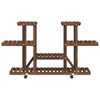 vidaXL Support à fleurs avec roues 110x25x78 cm bois massif de sapin