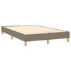 vidaXL Sommier &agrave; lattes de lit matelas et LED taupe 120x190 cm tissu