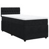 vidaXL Sommier &agrave; lattes de lit avec matelas Noir 90x200 cm Velours