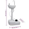 vidaXL Ensemble de toilette et support de lavage des mains de camping