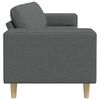 vidaXL Canap&eacute; de salon Gris fonc&eacute; 250 x 77 x 76 cm Polyester