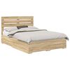 vidaXL Cadre de lit Ch&ecirc;ne Sonoma 150 x 200 cm Bois d'ing&eacute;nierie