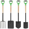 vidaXL Ensemble d'outils de jardinage 4 pcs Acier et bois de fr&ecirc;ne