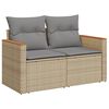 vidaXL Salon de jardin et coussins 11 pcs m&eacute;lange beige r&eacute;sine tress&eacute;e