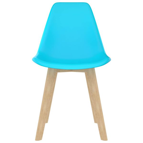 vidaXL Chaises &agrave; manger lot de 6 bleu plastique