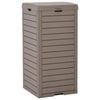 vidaXL Poubelle d'ext&eacute;rieur marron clair 41x41x86 cm polypropyl&egrave;ne