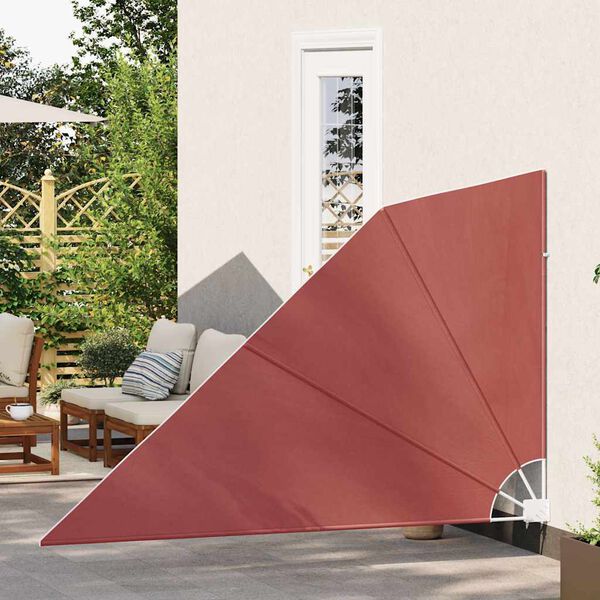 vidaXL Auvent lat&eacute;ral pliable de balcon Terre cuite 160x240 cm