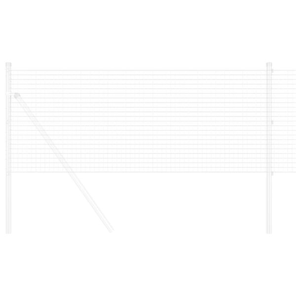 vidaXL Cl&ocirc;ture en fil soud&eacute; Argent 0.6 x 50 m