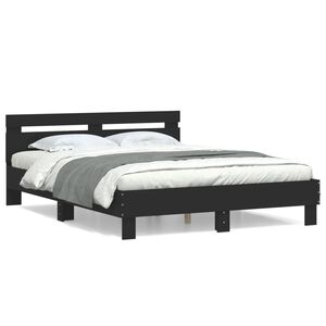 vidaXL Cadre de lit sans matelas noir 150x200 cm