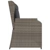 vidaXL Banc de jardin avec coussin Gris Poly rotin