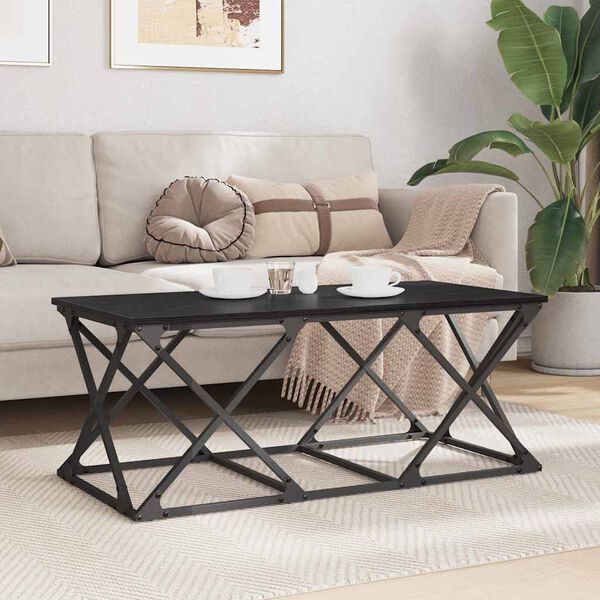 vidaXL Table basse Chêne noir 100 x 49 x 40 cm Bois d'ingénierie