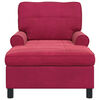 vidaXL Chaise longue avec coussin Bordeaux 91 x 157 x 91 cm Velours