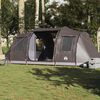 vidaXL Tente de camping tunnel 4 personnes marron imperm&eacute;able
