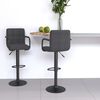 vidaXL Tabourets de bar lot de 2 gris foncé tissu