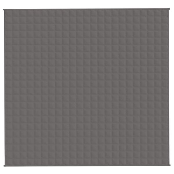 vidaXL Couverture lest&eacute;e Gris 220x240 cm 15 kg Tissu