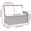 vidaXL Banc inclinable de jardin avec coussins gris résine tressée