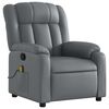 vidaXL Fauteuil de massage inclinable Gris Similicuir