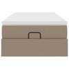 VidaXL Cadre de lit ottoman et matelas cappuccino 100x200cm similicuir