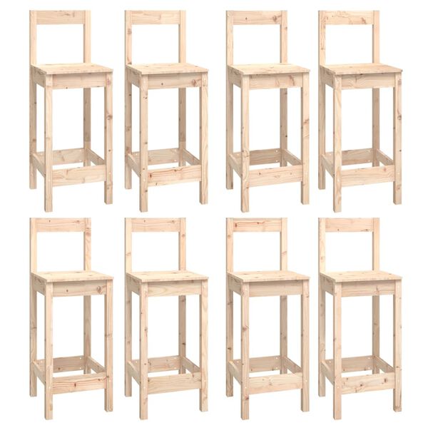 vidaXL Ensemble de bar 9 pcs Bois de pin massif