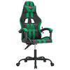 vidaXL Chaise de jeu Noir et vert Similicuir