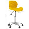 vidaXL Chaise pivotante de salle &agrave; manger Jaune moutarde Velours