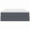 vidaXL Lit avec rangement et matelas Gris fonc&eacute; 140 x 200 cm Velours