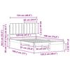vidaXL Cadre de lit avec t&ecirc;te de lit rembourr&eacute;e Taupe 120 x 190 cm