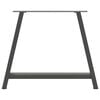 vidaXL Pieds de table &agrave; manger en forme de A 2 pi&egrave;ces Anthracite 90 x (72-73) cm Acier
