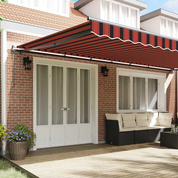 vidaXL Auvent R&eacute;tractable orange et marron 600 &times; 350 cm