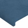 vidaXL Cadre de lit sans matelas bleu fonc&eacute; 90x190 cm velours