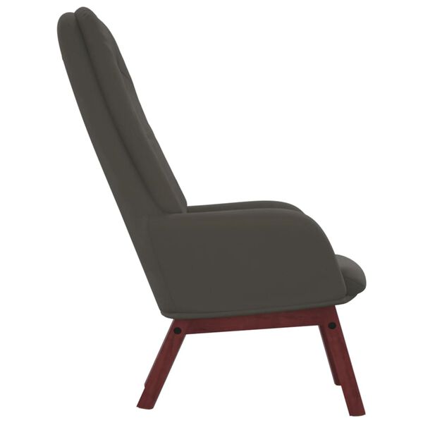 vidaXL Chaise de relaxation Gris foncé Velours