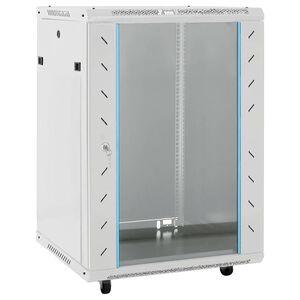 vidaXL Coffret de r&eacute;seau 15U 19" IP20 gris 60x45x86 cm