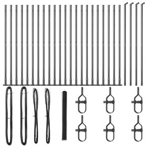 vidaXL Poteau de cl&ocirc;ture. Gris