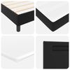 vidaXL Lit &agrave; ressorts avec matelas Noir 120 x 200 cm Simili cuir